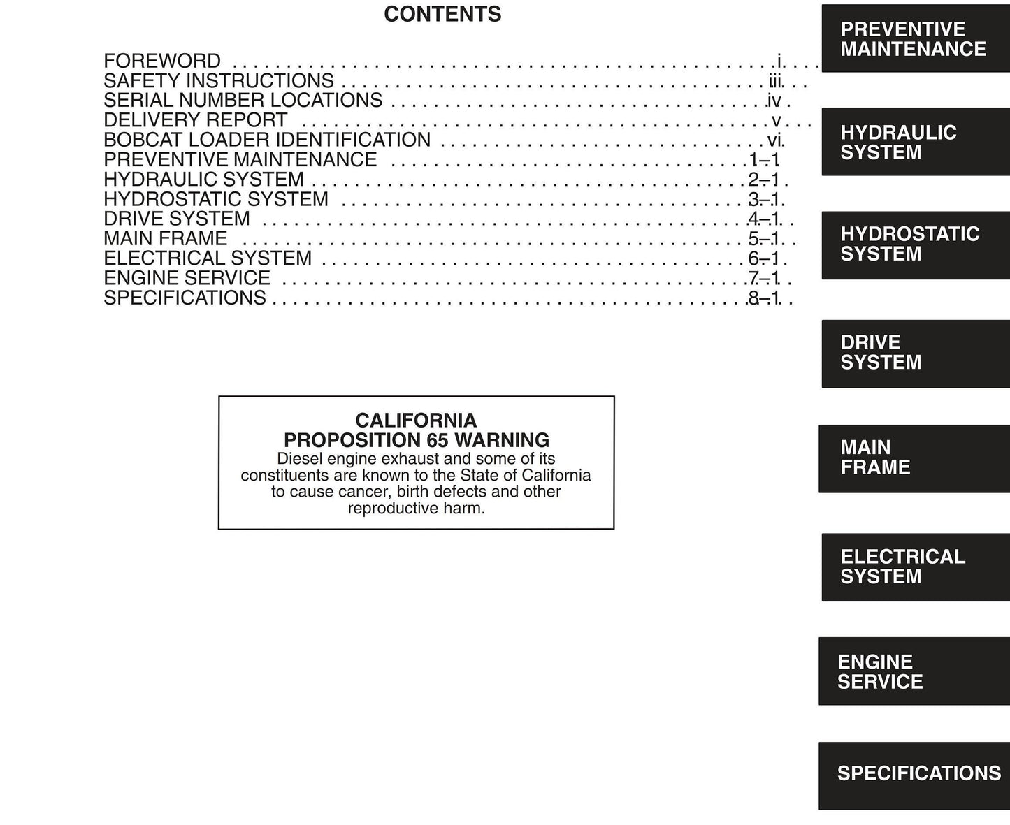 Bobcat - 741 742 743 743DS - Service Workshop Repair Manual