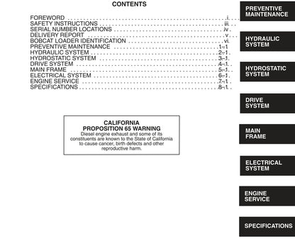 Bobcat - 741 742 743 743DS - Service Workshop Repair Manual