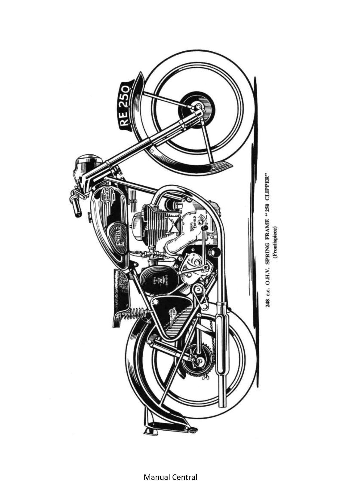 1954 to 1957 Royal Enfield Spring Frame O.H.V, 250cc Clipper Workshop Service Repair Manual