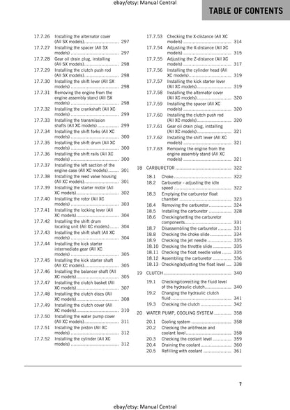 KTM 2018 - 250 300 SX XC - Service Workshop Repair Manual