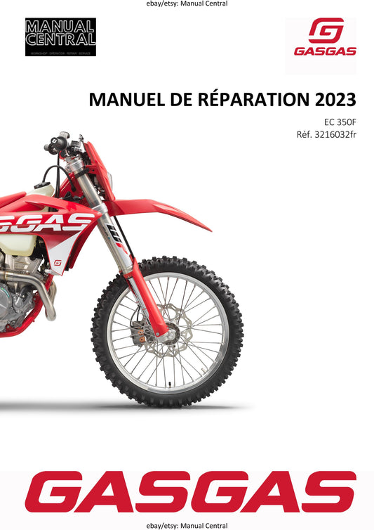 French Language - GasGas 2023 - EC 350F - Manuel De Reparation -  Service Workshop Repair Manual