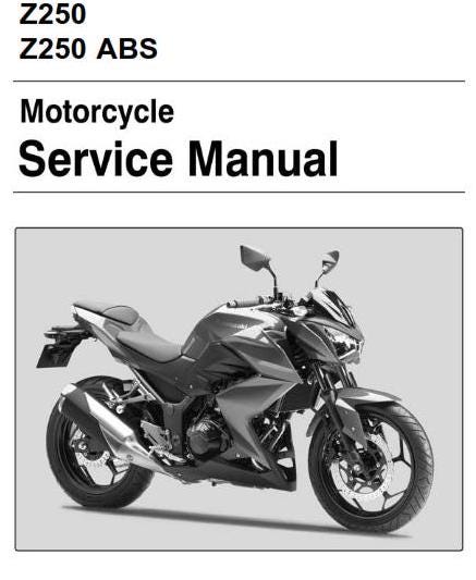 Kawasaki Z250 ABS 2013 2014 2015 - Workshop Service Repair Manual