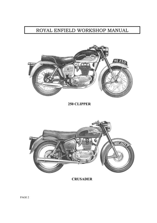 1957 to 1967 Royal Enfield Continental, 350 New Bullet, 250 Trials, Continental GT Workshop Service Repair Manual