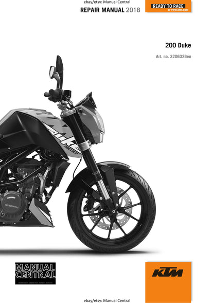 KTM 2018 - 200 Duke - Service Workshop Repair Manual