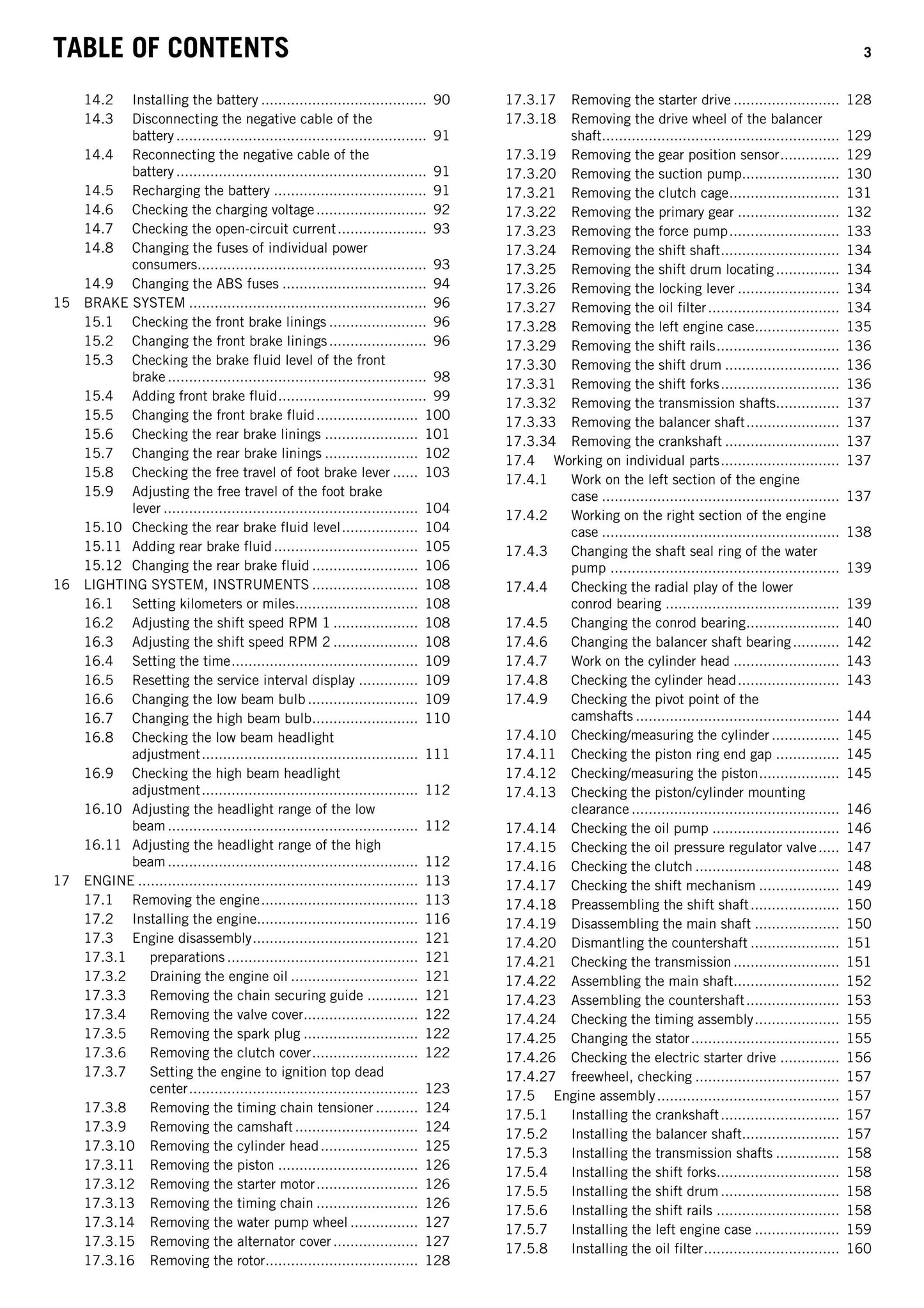 KTM 2015 - RC 250 - Service Workshop Repair Manual
