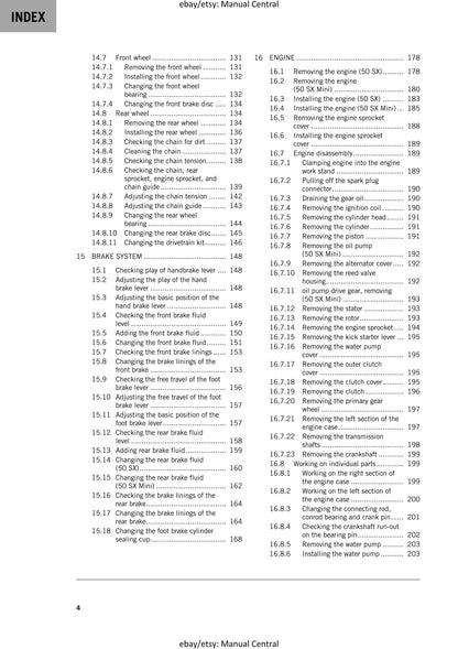 PDF - KTM 2020 - 50 Sx Mini - Service Workshop Repair Manual