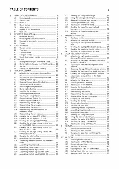 KTM 2013 - 250 300 SX XC - Workshop Service Repair Manuals