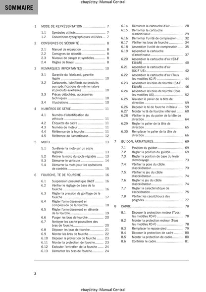French Language - KTM 2023 - 350 SX-F XC-F Factory Edition - Manuel De Reparation -  Service Workshop Repair Manual