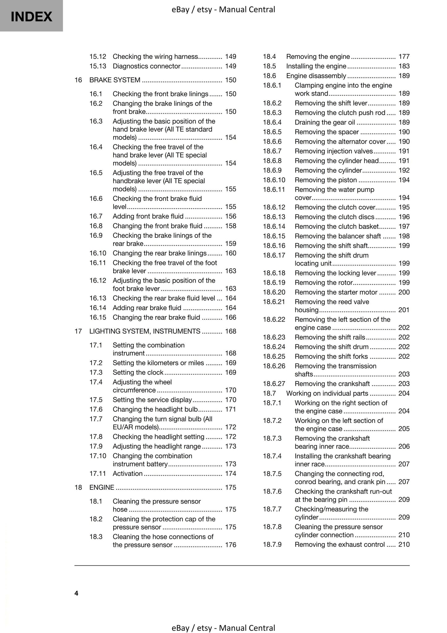 Husqvarna 2022 - TE 250i 300i Rockstar Edition - Service Workshop Repair Manual