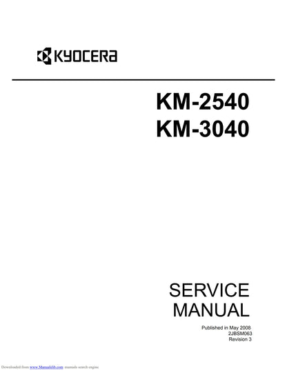 Kyocera KM-2540 KM-3040 - Service Workshop Repair Manual - May 2008