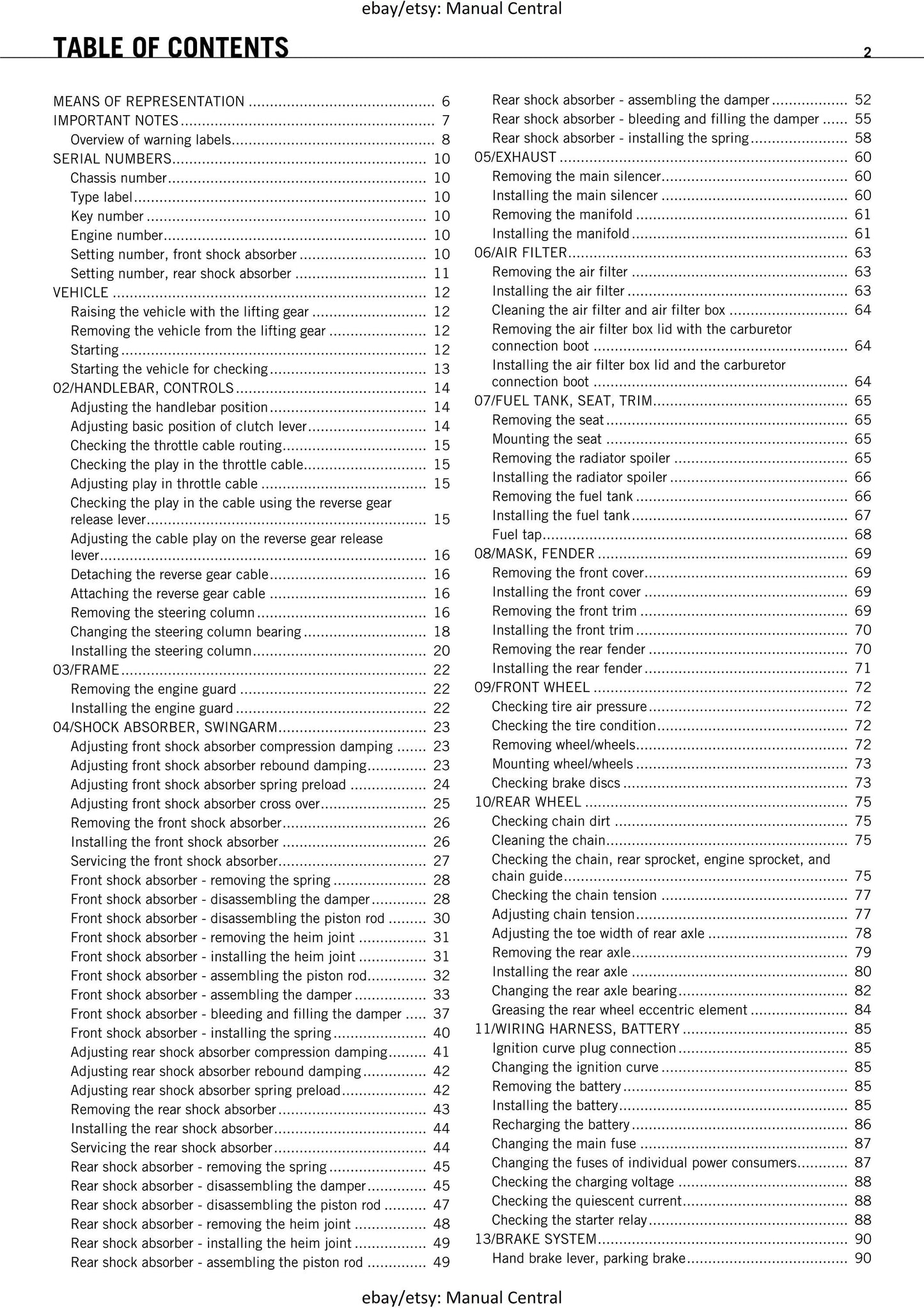 KTM ATV 2008 - 450 525 Xc Atv - Service Workshop Repair Manual