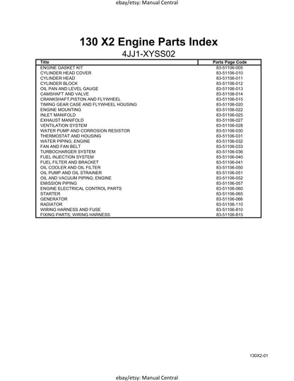 Link Belt - X2 Series - 130 - Parts Manual