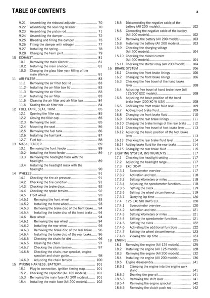 KTM 2014 - 125 200 Exc Six Days Xc-w - Service Workshop Repair Manual