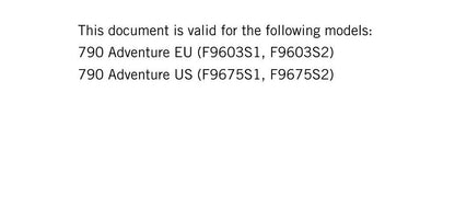 KTM 2019 - 790 Adventure - Service Workshop Repair Manual