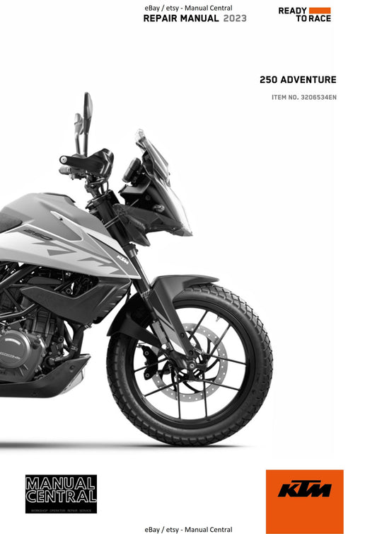 KTM 2023 - 250 Adventure - Service Workshop Repair Manual