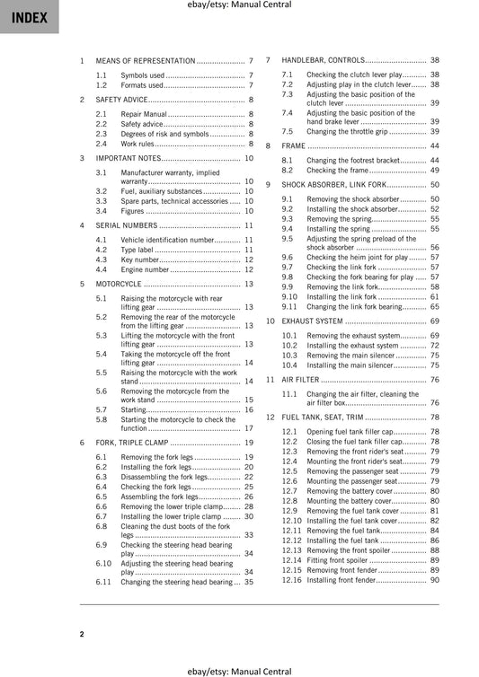 KTM 2021 - RC 390 - Service Workshop Repair Manual