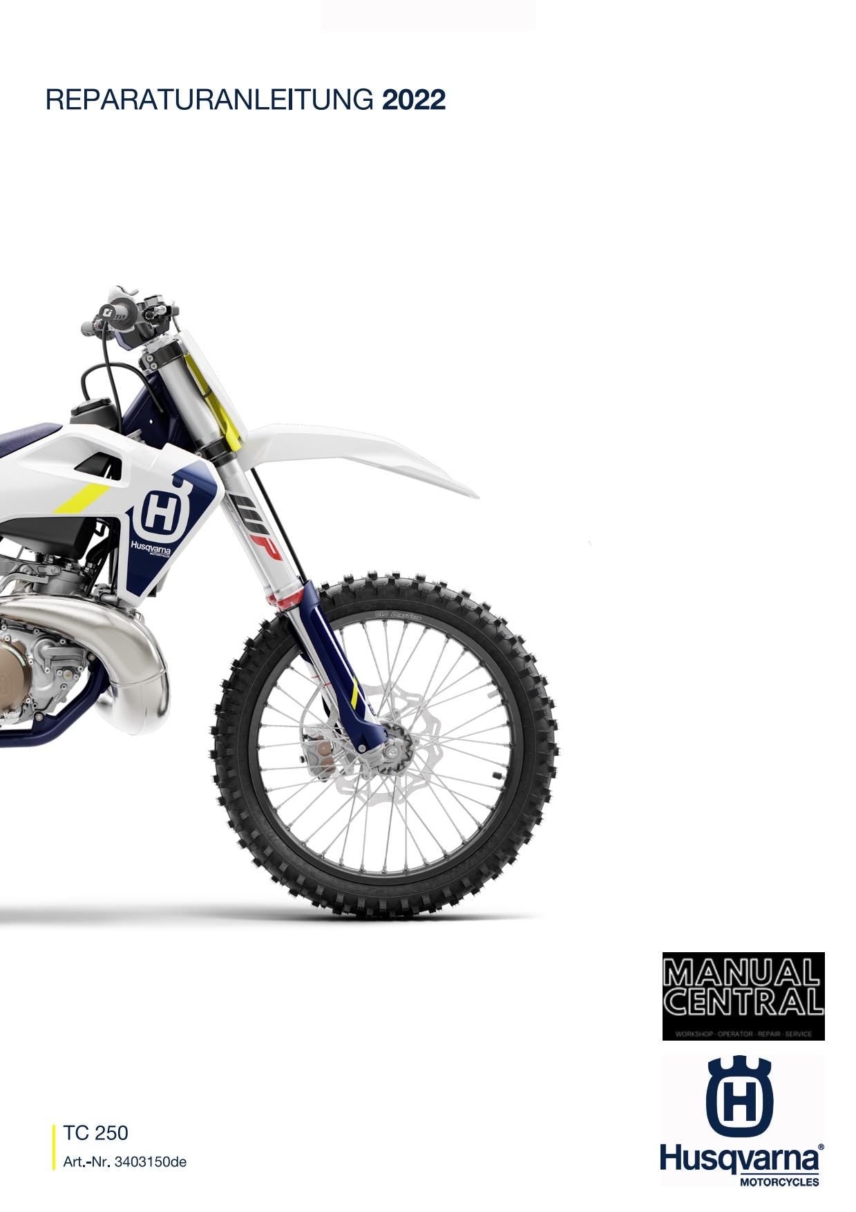 German Language - Husqvarna 2022 - TC 250 - Reparaturanleitung