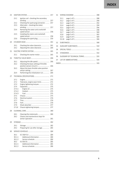 GasGas 2024 - ES 350F ES 350 - Service Workshop Repair Manual