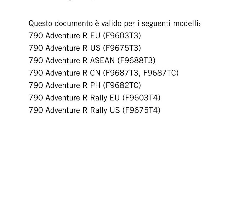Italian Language - KTM 2020 -790 Adventure R Rally - Manuale Di Riparazione