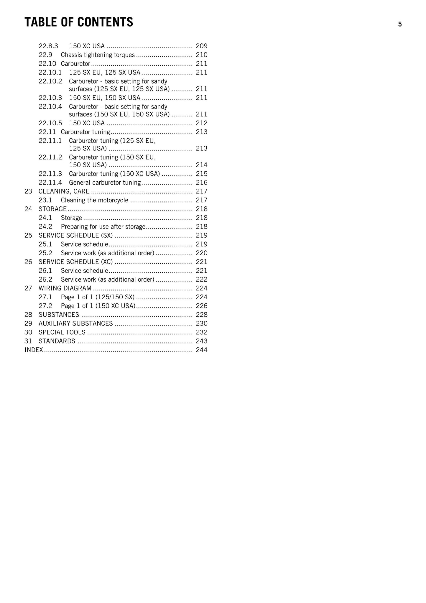 KTM 2014 - 125 150 SX XC - Service Workshop Repair Manual