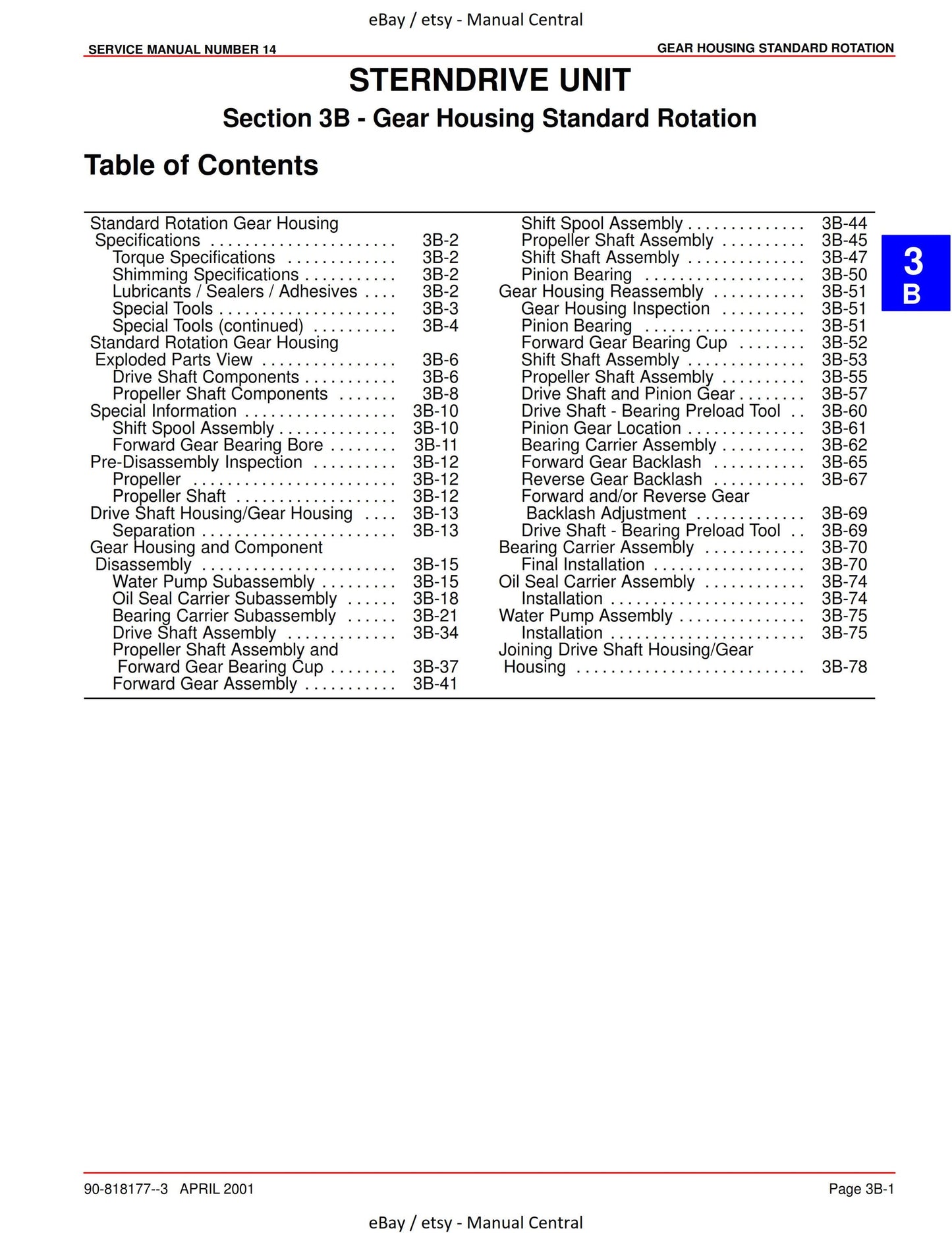 Mercury Mercruiser Service Manual 14 - Sterndrive Units Alpha One Generation II