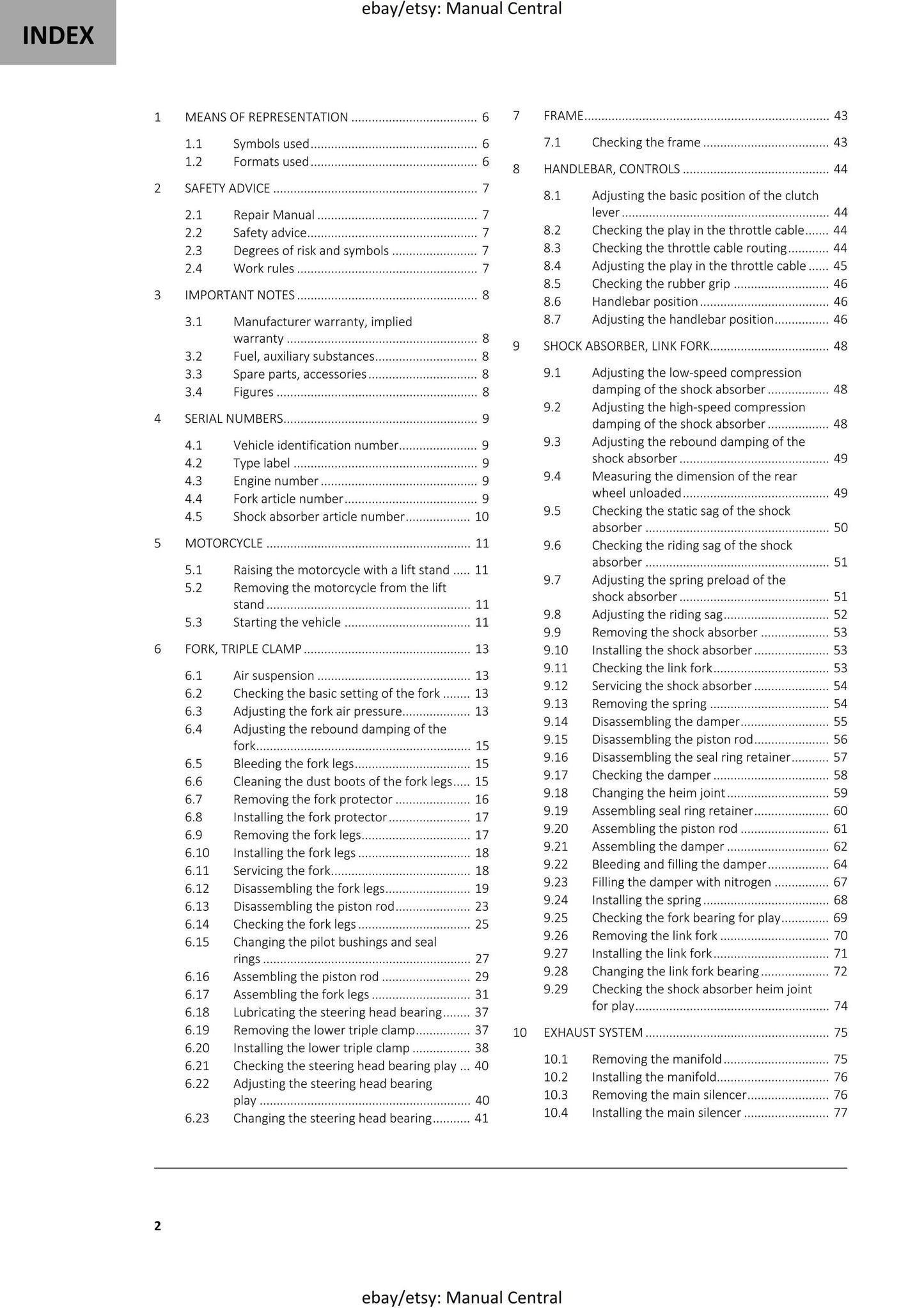 GasGas 2022 -MC 65 - Service Workshop Repair Manual