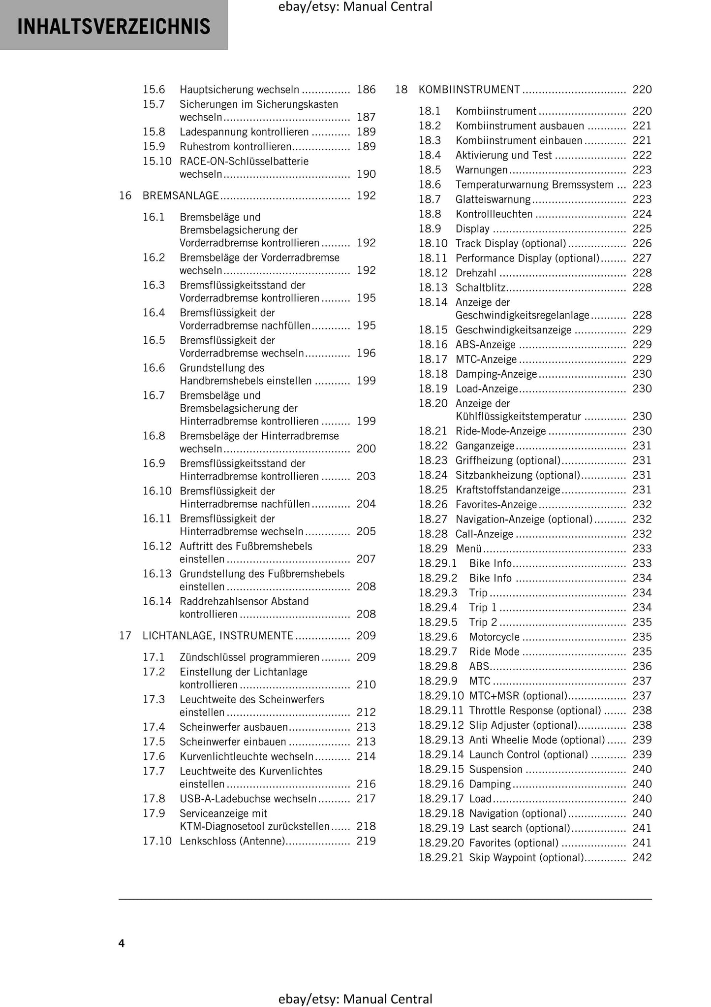German Language - KTM 2022 - 1290 Super Duke GT - Reparaturanleitung - Service Workshop Repair Manual