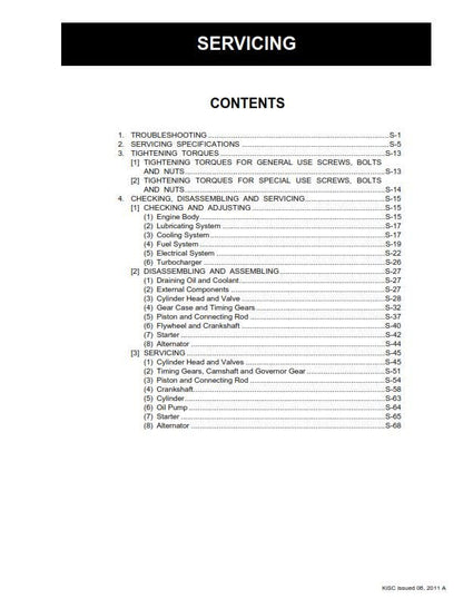 Kubota Diesel Engine -05-E2B 05-E2BG Series - Workshop Service Repair Manual