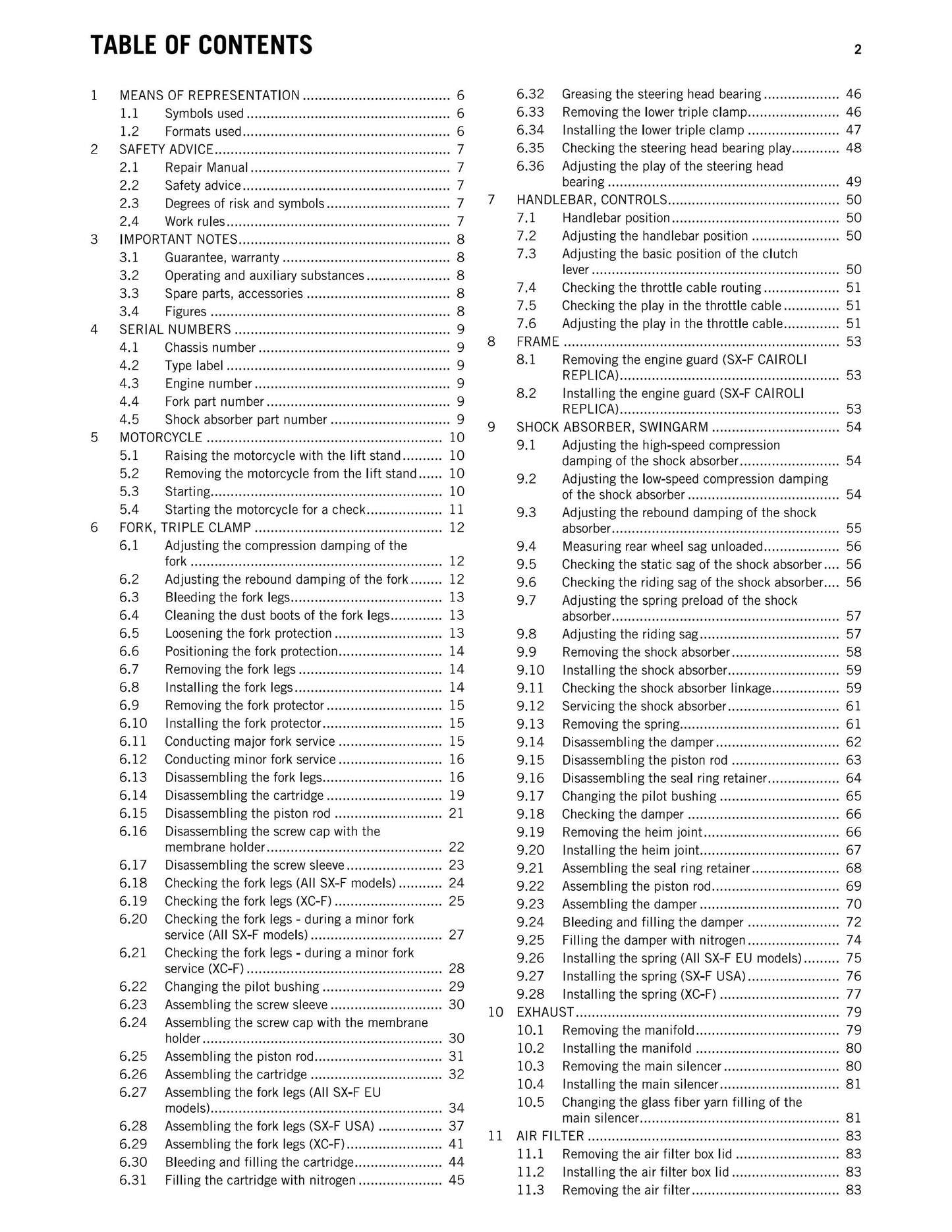 KTM 2012 - 350 SX-F Cairoli Replica Xc-f  - Workshop Service Repair Manual
