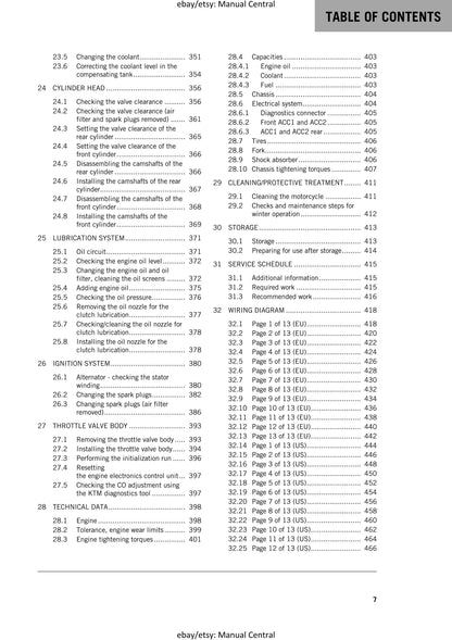 KTM 2019 - 1290 Super Duke R - Service Workshop Repair Manual
