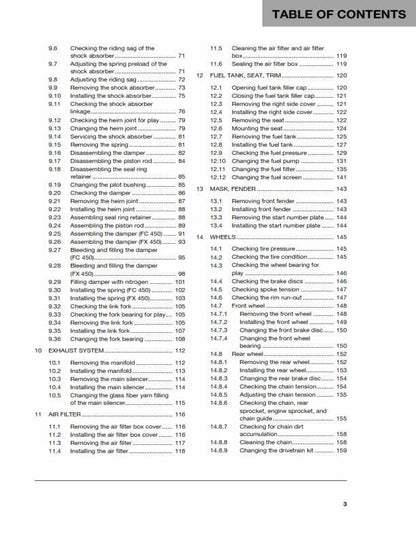Husqvarna 2017 - FC FX 450 - Service Workshop Repair Manual