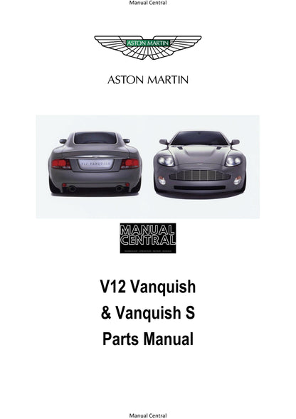 Aston Martin V12 Vanquish & Vanquish S Parts Manual