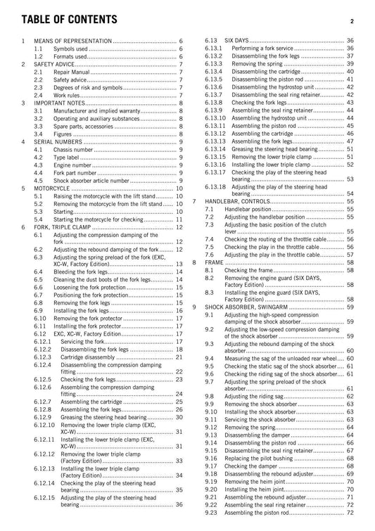 KTM 2015 - 125 200 Exc Six Days Factory Edition Xc-w - Service Workshop Repair Manual
