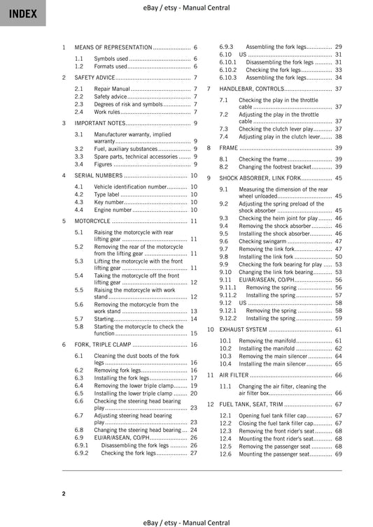 KTM 2022 - 200 Duke - Service Workshop Repair Manual