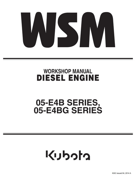 Kubota Diesel Engine - 68mm Stroke Series - Workshop Service Repair Manual