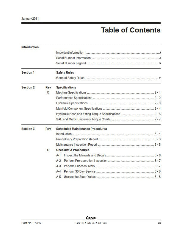 Genie - Service Manual - Gs-1530 Gs-1532 Gs-1930 Gs-1932 Gs-2032 Gs-2632 Gs-3232 Gs-2046 Gs-2646 Gs-3246 Gs-47047