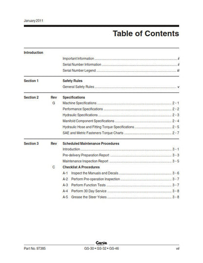 Genie - Service Manual - Gs-1530 Gs-1532 Gs-1930 Gs-1932 Gs-2032 Gs-2632 Gs-3232 Gs-2046 Gs-2646 Gs-3246 Gs-47047