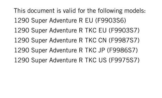KTM 2019 - 1290 Super Adventure R - Service Workshop Repair Manual