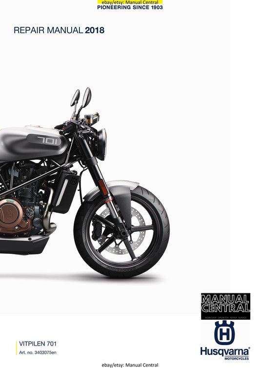 Husqvarna 2018 - Vitpilen 701 - Workshop Service Repair Manual