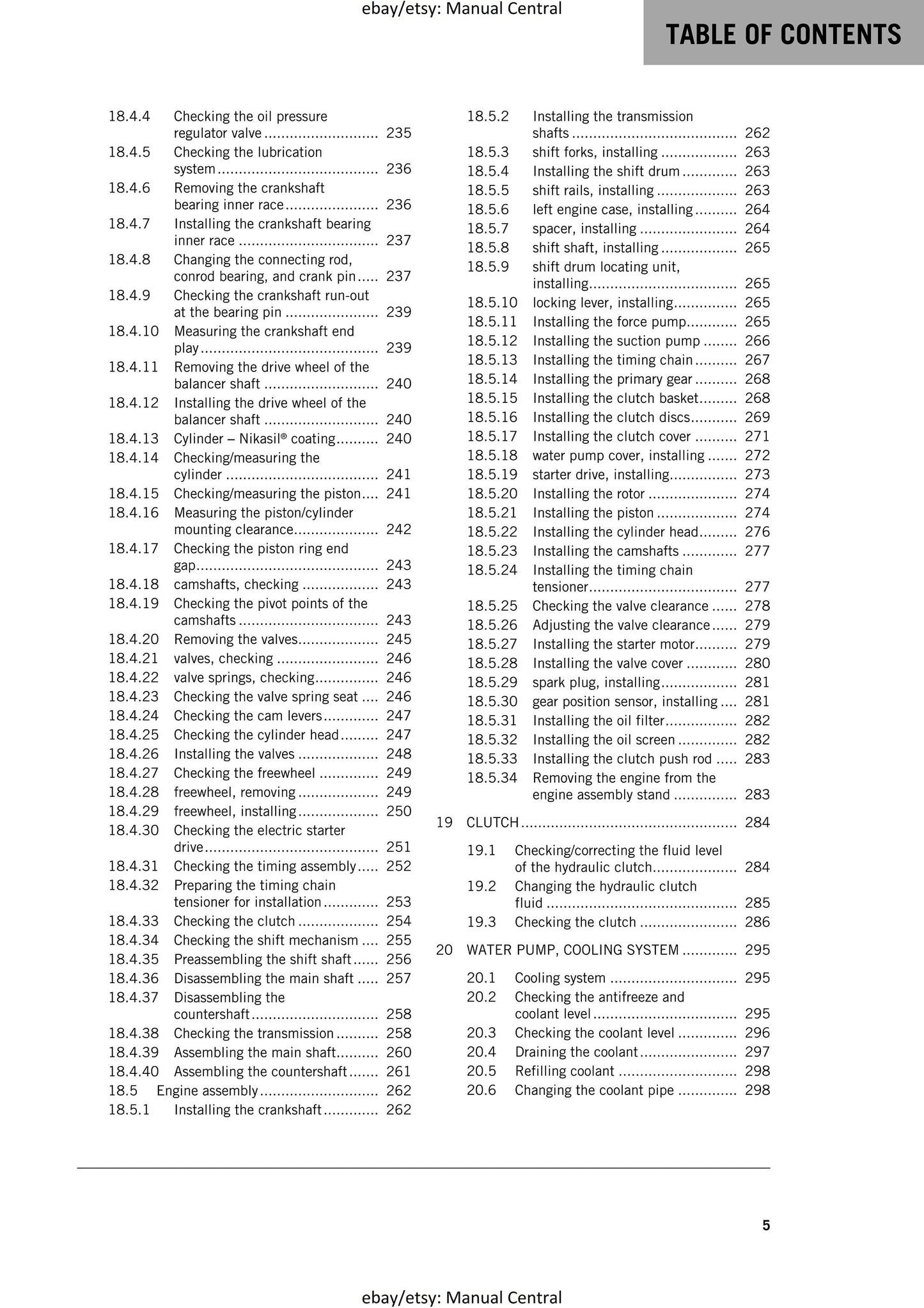 KTM 2019 -250 Exc-f Six Days - Service Workshop Repair Manual