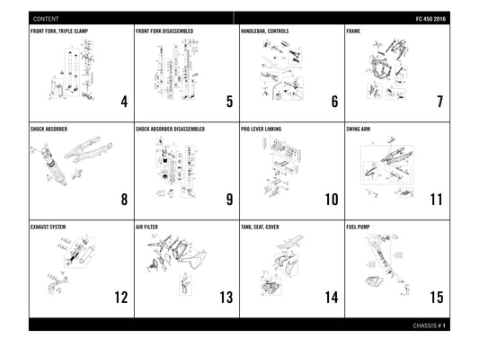 Husqvarna 2016 FC 450- Parts Manual Catalog