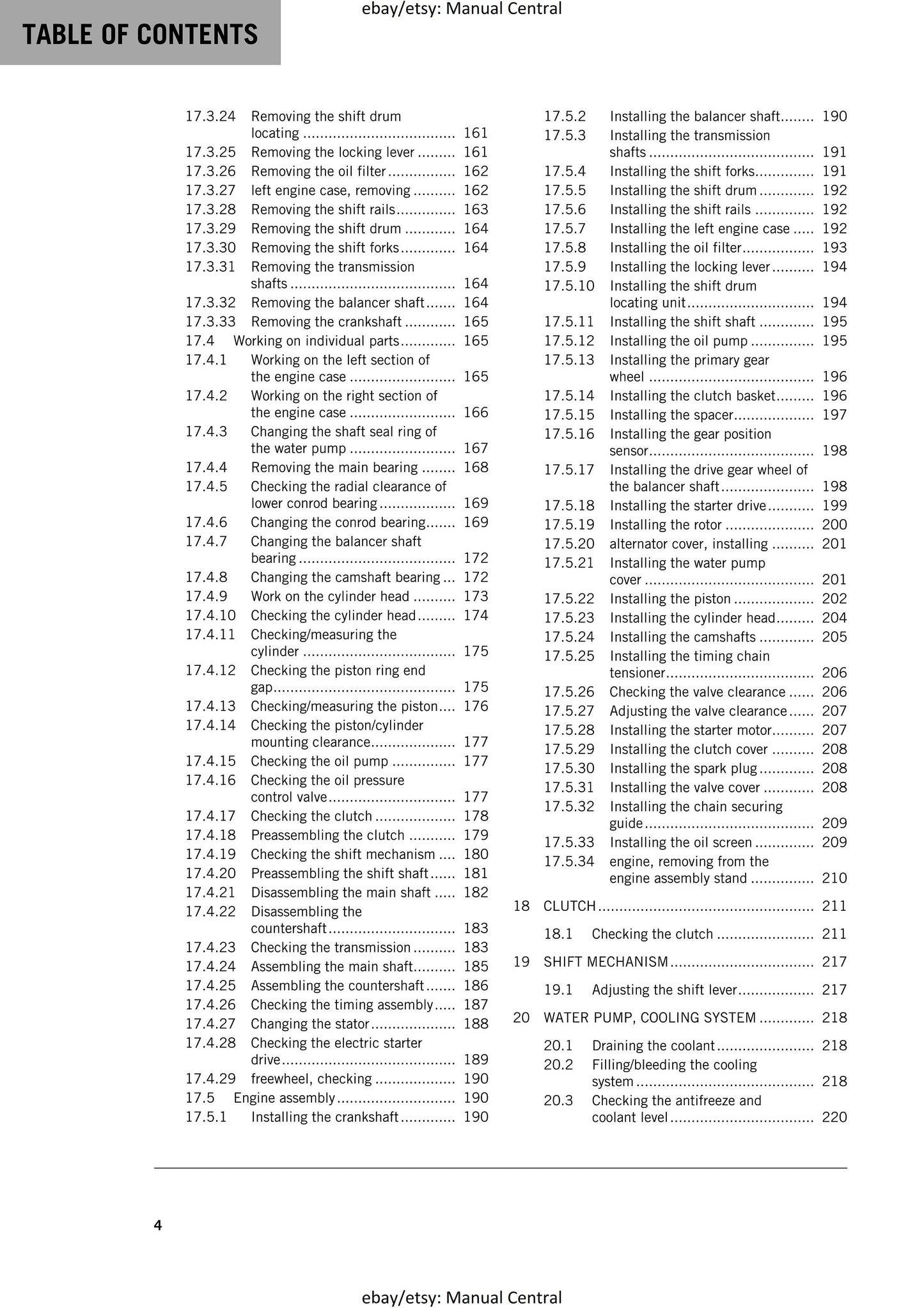 KTM 2018 - 200 Duke - Service Workshop Repair Manual