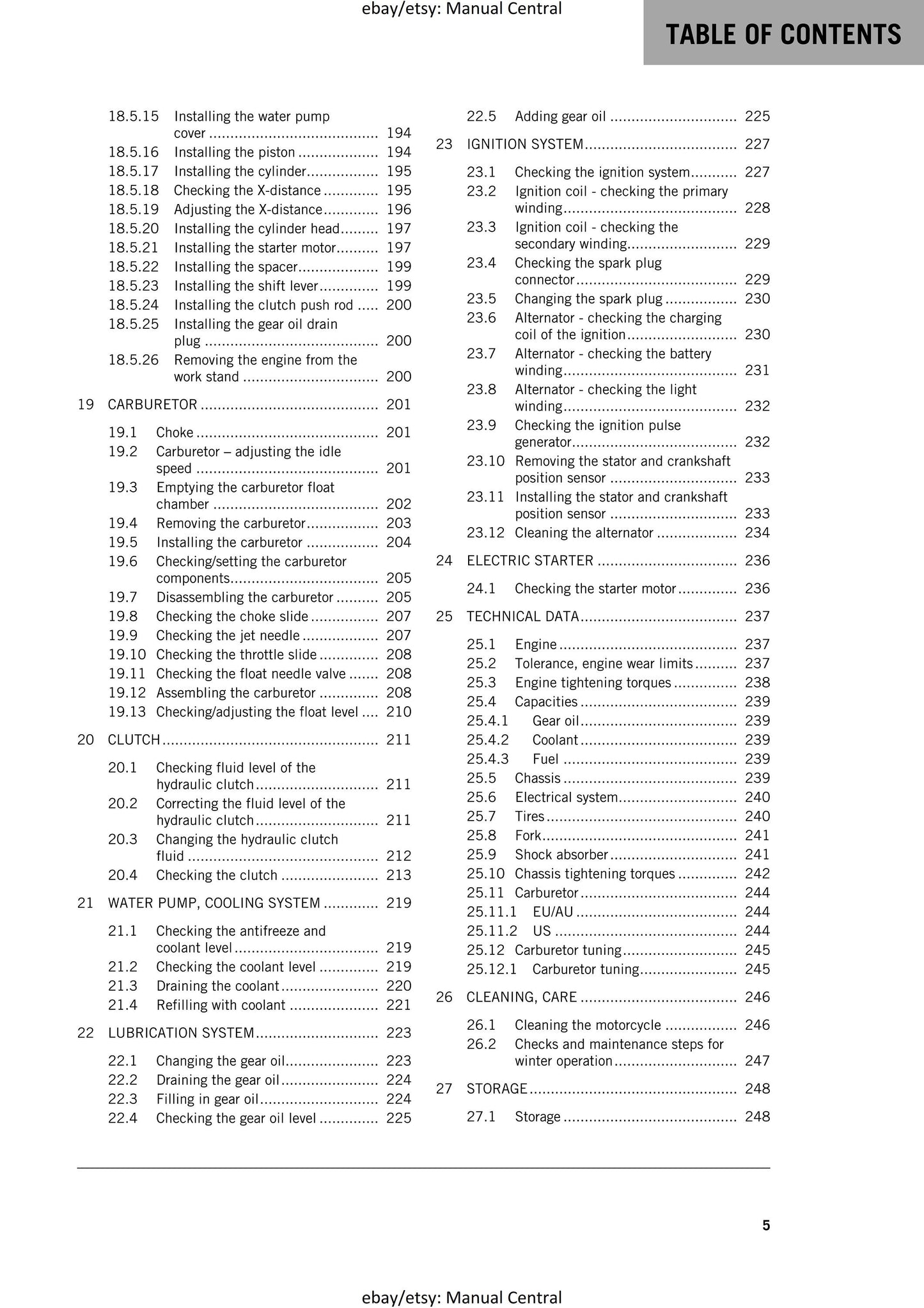 KTM 2016 - Freeride 250 R - Service Workshop Repair Manual