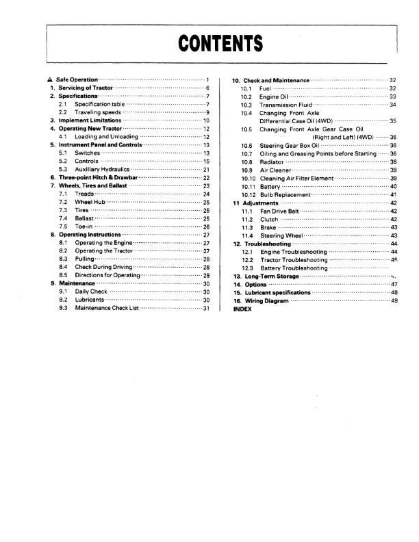 Kubota Tractor -B1550HST B1750HST - Operator Manual