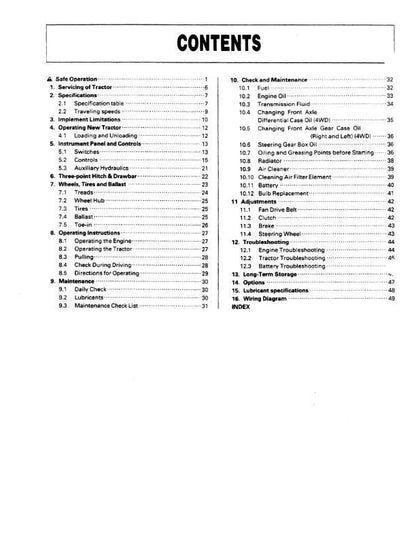 Kubota Tractor -B1550HST B1750HST - Operator Manual