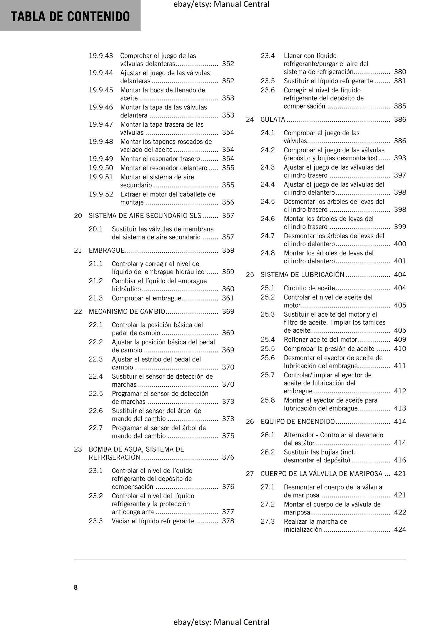Spanish Language - KTM 2023 - 1290 Super Adventure R - Manual de Reparacion