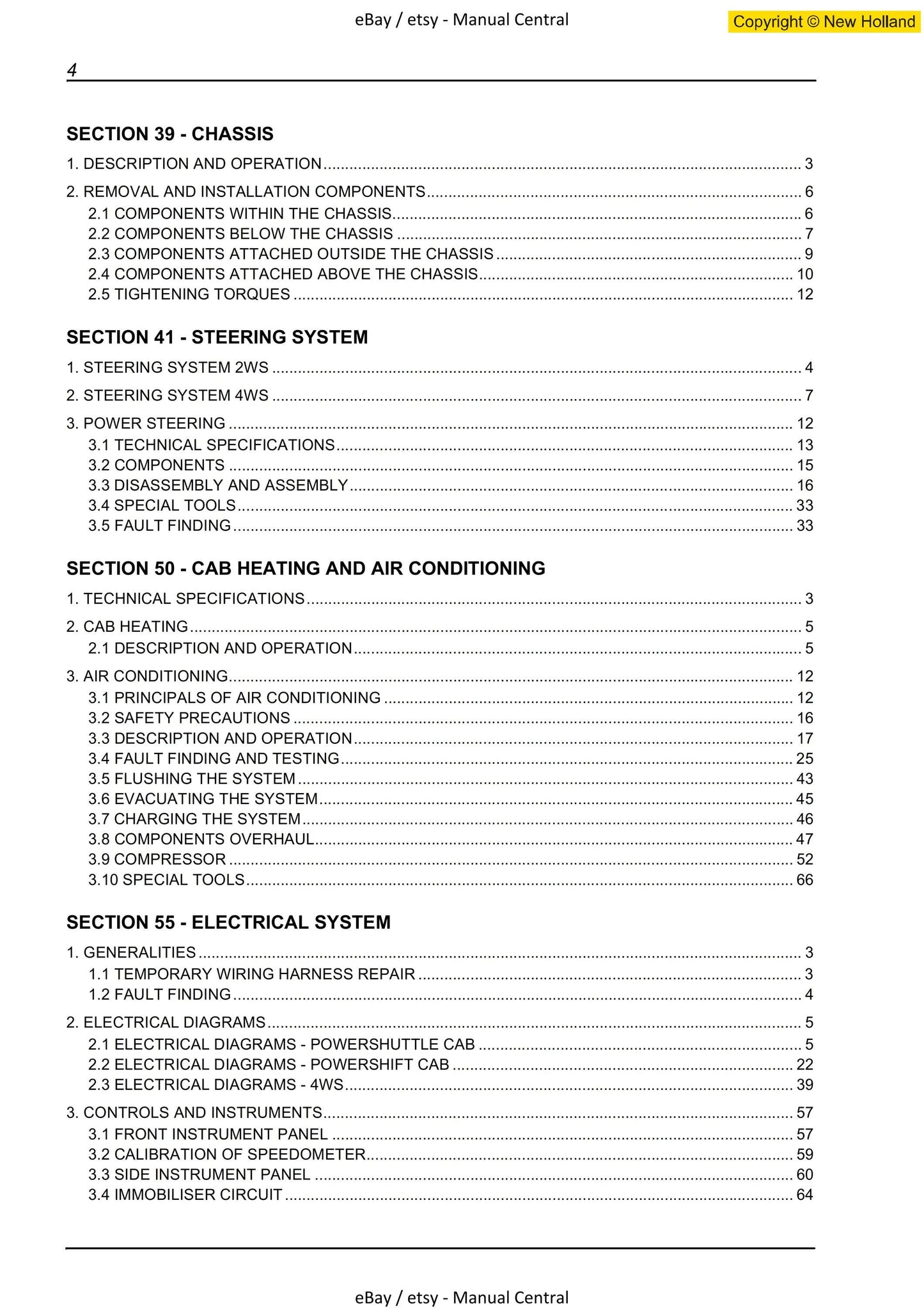 New Holland - B110 B115 - Workshop Service Repair Manual