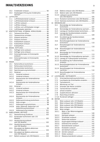 German Language - KTM 2015 - 125 200 Exc Six Days Factory Edition Xc-w - Reparaturanleitung - Service Workshop Repair Manual