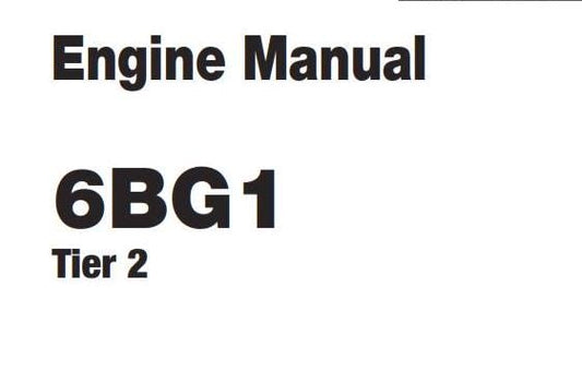 Hitachi 6BG1 tier 2 Engine Manual - Service Workshop