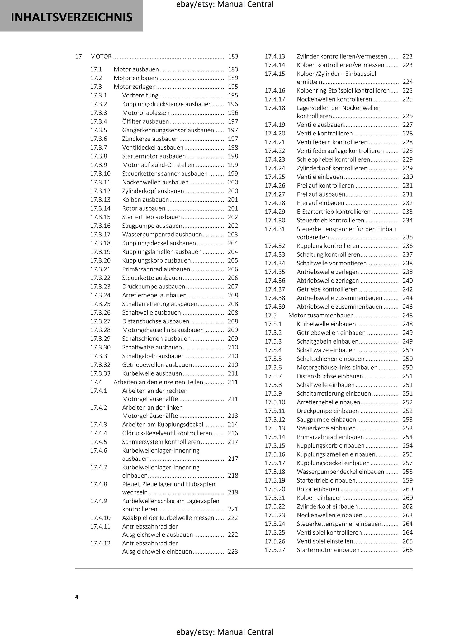 German Language - 2023 Gasgas MC EX 250F - Reparaturanleitung - Service Workshop Repair Manual